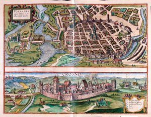 بوزنان - كروسنو، بولندا - في "Civitates Orbis Terrarum" لجورج براون، كولونيا 1617 بواسطة جورج براون