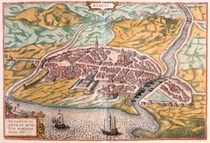 ريميني، إيطاليا - في كتاب "Civitates Orbis Terrarum" لجورج براون، كولونيا 1617 بواسطة جورج براون