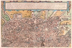 روما، إيطاليا - في كتاب "Civitates Orbis Terrarum" لجورج براون، كولونيا 1617 بواسطة جورج براون
