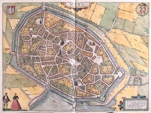 روين ونيم وبوردو بفرنسا - في "Civitates Orbis Terrarum" لجورج براون، كولونيا 1617 بواسطة جورج براون