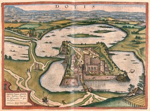 تاتا، المجر - في كتاب "Civitates Orbis Terrarum" لجورج براون، كولونيا 1617 بواسطة جورج براون