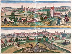 تور- أنجيه، حديقة فرنسا - في كتاب "Civitates Orbis Terrarum" لجورج براون، كولونيا 1617 بواسطة جورج براون