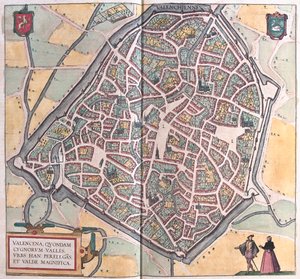 فالنسينا، بروكسل - في كتاب "Civitates Orbis Terrarum" لجورج براون، كولونيا 1617 بواسطة جورج براون