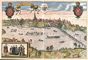 فارسافيا، بولندا - في كتاب "Civitates Orbis Terrarum" لجورج براون، كولونيا 1617 بواسطة جورج براون