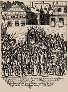 ارتفاع Fettmilch. إعادة تقديم اليهود في فرانكفورت في 28 فبراير 1616 ، ج. 1616-1617. بواسطة جورج كيلر