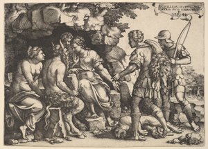 Thetis and Chiron ، 1543. بواسطة جورج بينز