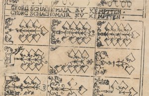 ورقة أوراق اللعب ، 1575-1600. بواسطة جورج شاشومير