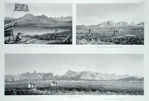سلسلة ريتشاردسون ، من "سرد رحلة استكشافية ثانية إلى شواطئ البحر القطبي في السنوات 1825-27" بقلم السير جون فرانكلين (1786-1847) نقشها إدوارد فيندن (1791-1857) ونشر عام 1828 (نقش) بواسطة جورج (بعد) العودة