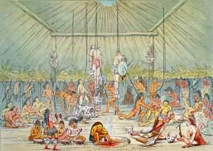 مراسم ماندان (طباعة حجرية ملونة)