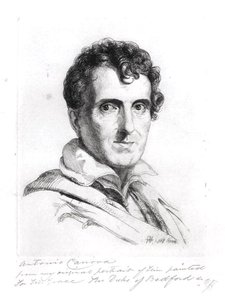 صورة أنطونيو كانوفا (1757-1822) 1817 (نقش) (صورة بالأبيض والأسود) بواسطة جورج (بعد) هايتر