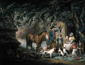 المساء ، أو عودة الرياضي ، محفور وحانة. بواسطة جوزيف جروزر (1755-99)