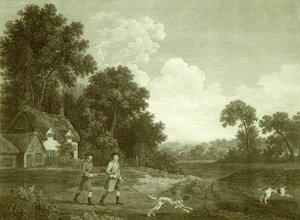 Two Gentlemen Going a Shooting, Plate 2 (engraving) بواسطة جورج (بعد) ستابس