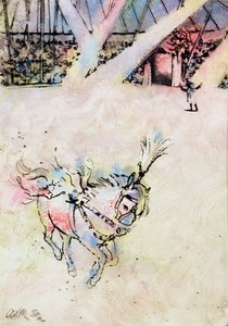 سيرك هورس (حبر و غواش على لوح جيسو). بواسطة جورج آدمسون