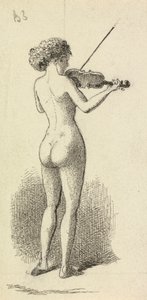 امرأة عارية تعزف على الكمان