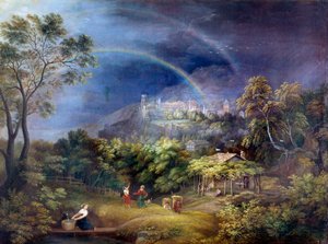 قلعة هايدلبرغ. لوحة لجورج واليس (1770-1847) إي سي. أنج.