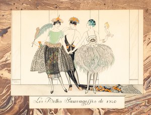 The Beautiful Sauvageffes لعام 1920 ، من Le Bonheur du Jour أو Les Graces à la Mode ، 1924. بواسطة جورج حلاق
