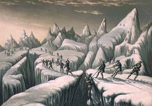The Glacier du Tacconnay (طباعة) بواسطة جورج باكستر