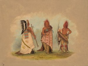 رئيس باوني مع اثنين من المحاربين ، 18611869. بواسطة جورج كاتلين