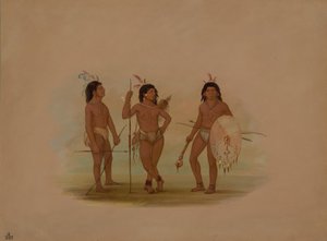 رئيس Puelchee واثنين من المحاربين الشباب ، 18541869. بواسطة جورج كاتلين