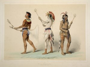 لاعبي الكرة ، من محفظة Catlins في أمريكا الشمالية الهندية. مشاهد الصيد والملاهي من جبال روكي ومروج أمريكا ، حانة. 1845 بواسطة جورج كاتلين