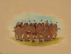 رقصة الدب - K'nisteneux ، 1861. بواسطة جورج كاتلين