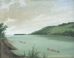 بيل فيو ، الوكالة الهندية للرائد دوجيرتي ، 870 ميل فوق سانت لويس ، 1832. بواسطة جورج كاتلين