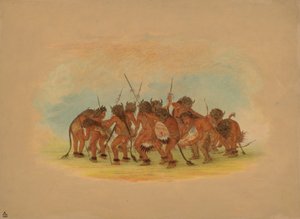 رقصة الجاموس - ماندان ، 1861. بواسطة جورج كاتلين