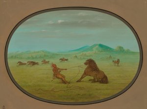اصطياد الخيول البرية - باوني ، 18611869. بواسطة جورج كاتلين