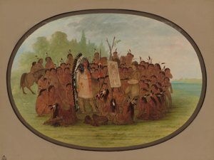 رسم كاتلين صورة Mah-to-toh-pa - Mandan ، 18611869. بواسطة جورج كاتلين