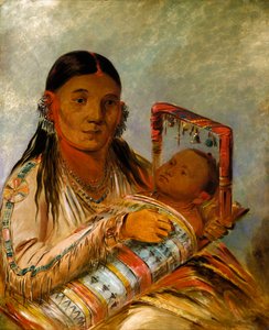 Chée-ah-ká-tchée ، زوجة ليس على الطريق ، 1835-1836. بواسطة جورج كاتلين
