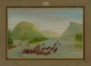 صنع الأب هينيبن ورفيقان سجينين بواسطة سيوكس ، أبريل 1680 ، 1847-1848 بواسطة جورج كاتلين
