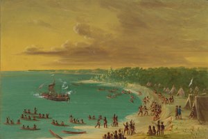 أول إبحار للغريفين على بحيرة إيري. 7 أغسطس 1679 ، 18471848. بواسطة جورج كاتلين