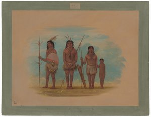 أربعة هنود Xingu بواسطة جورج كاتلين