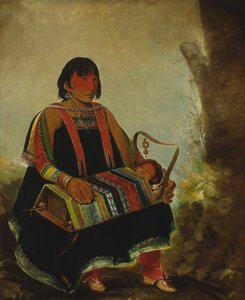 Jú-ah-kís-gaw ، امرأة مع طفلها في المهد 1835. بواسطة جورج كاتلين