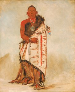 Ki-hó-go-waw-shú-shee ، رئيس شجاع ، رئيس القبيلة ، ١٨٣٢. بواسطة جورج كاتلين