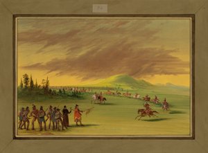 لا سال تجتمع مع حزب حرب هنود Cenis في تكساس براري ، 25 أبريل 1686 ، 1847-1848 بواسطة جورج كاتلين