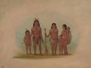 رئيس وعائلة أوريجونا ، 18541869. بواسطة جورج كاتلين