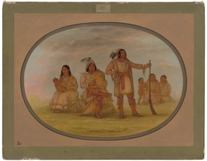 Osceola وأربعة هنود سيمينولي بواسطة جورج كاتلين
