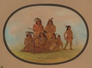 هنود سيمينولي ، سجناء في فورت مولتري ، 18611869. بواسطة جورج كاتلين