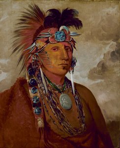 Shó-me-kós-see، The Wolf، a Chief، 1832. بواسطة جورج كاتلين