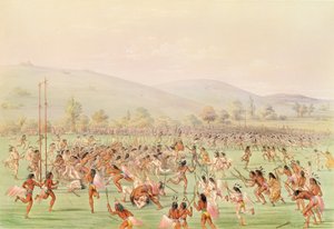 لعبة الكرة الهندية ، c.1832 بواسطة جورج كاتلين