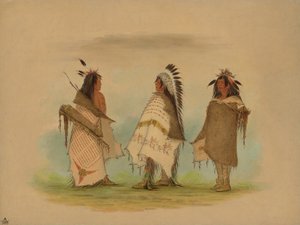 ثلاثة شوشوني ووريورز ، 1861. بواسطة جورج كاتلين