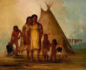 فتاتان من كومانش ، 1834. بواسطة جورج كاتلين