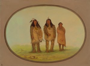 اثنان من محاربي Nezperce وصبي ، 18551869. بواسطة جورج كاتلين