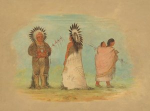 اثنان من زعماء Ottoe وامرأة ، 18611869. بواسطة جورج كاتلين