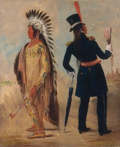 Wi-jún-jon ، رأس بيضة الحمام ، الضوء يذهب إلى واشنطن ويعود منها ، 1837-1839. بواسطة جورج كاتلين