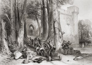 حصار Lathom House ، 1644 ، منقوش بواسطة W. Topham بواسطة جورج كاتيرمول