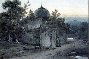 مقبرة أو جزء من معبد بواسطة جورج شنري