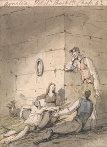 رسم توضيحي لأميليا فيلدينغ بواسطة George Chinnery