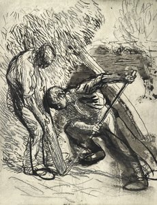 بروبينج ريك ، حوالي 1900 (قلم رصاص وقلم وحبر على ورق) بواسطة جورج كلاوسن
